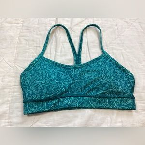 Lululemon Flow Y Foil Manifesto Teal Sports Bra 2